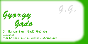 gyorgy gado business card